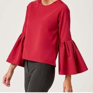 Zara Bell Sleeve Fucsia Top